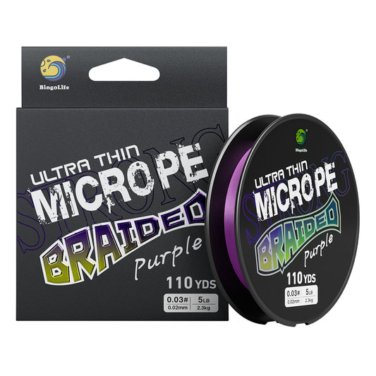 Bingolife Ultra-Thin X4 Finesse Braid – 100m Purple PE Line, 5–32LB