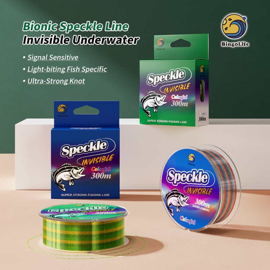 Bionic speckle monofilament fishing line invisible underwater