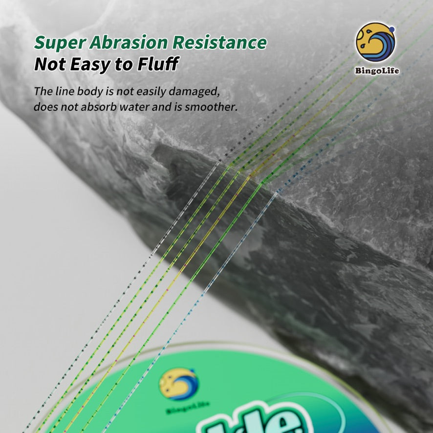 Speckle monofilament abrasion resistance