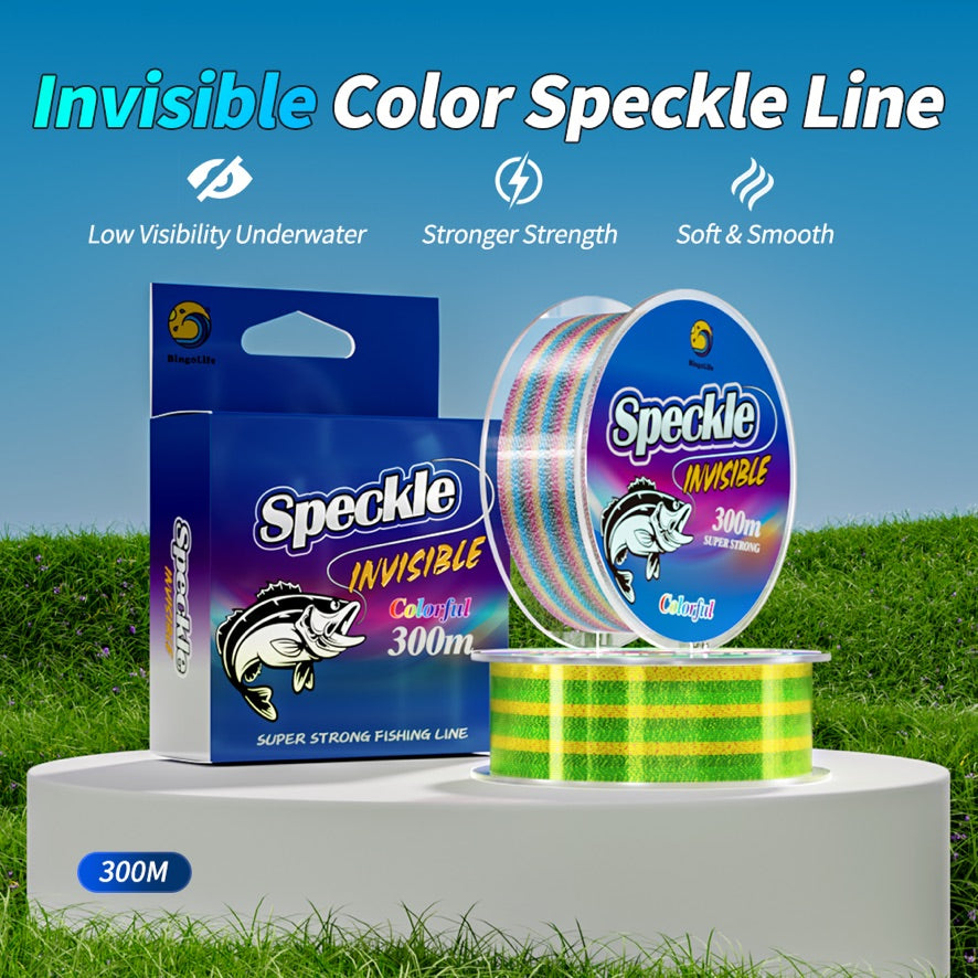 Blue colorful speckle monofilament product
