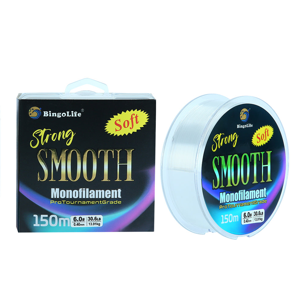 Bingolife Pro Tournament Grade clear monofilament fishing line 164-yard spool and box